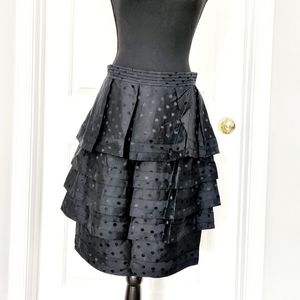 Club Monaco silk polkadot tiered skirt sz. 6
